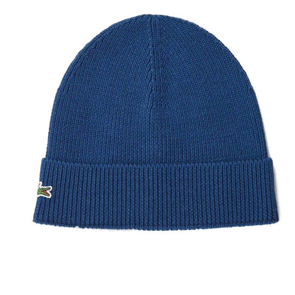 Lacoste Men's Ribbed Beanie Hat - Philippines Blue Image 1
