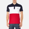 Lacoste Men's Short Sleeve Bold Stripe Polo Shirt - Navy Blue/White/Red - Image 1