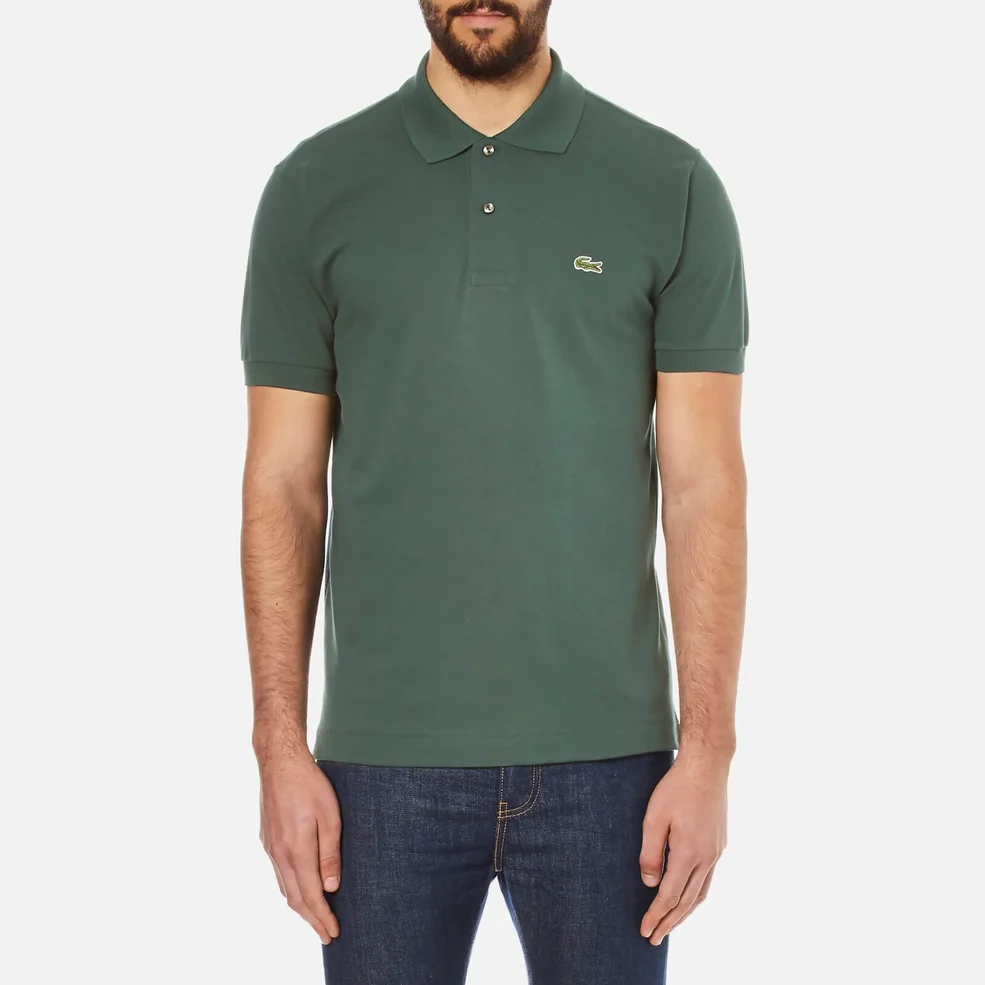 Lacoste Men's Basic Pique Short Sleeve Polo Shirt - Kelp Image 1