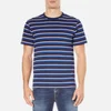 Lacoste Men's Striped Crew Neck T-Shirt - Navy Blue/Flour - Image 1