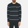 Lacoste Men's Crew Neck 'Made In France' Thin Stripe Sweatshirt - Black/Navy Blue/White - Image 1