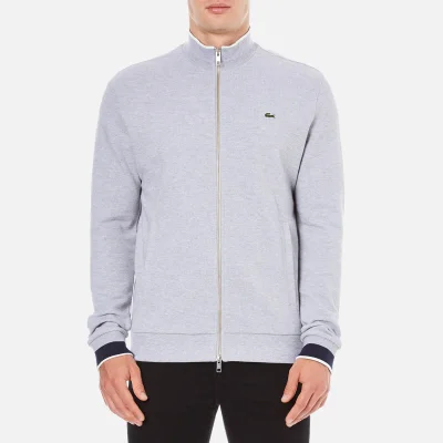 Lacoste Men's Zip Through Sweatshirt - Silver Chine