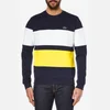 Lacoste Men's Stripe Sweatshirt - Navy/White - Image 1