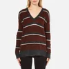 Gestuz Women's Obi Knitted Pullover with Striped Colours - Burnt Henna - Image 1