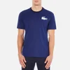 Lacoste L!ve Men's Large Logo Crew T-Shirt - Jazz/White/Navy Blue - Image 1