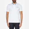 Lacoste L!ve Men's Large Logo Short Sleeve Polo Shirt - White/Catamaran/Jazz - Image 1