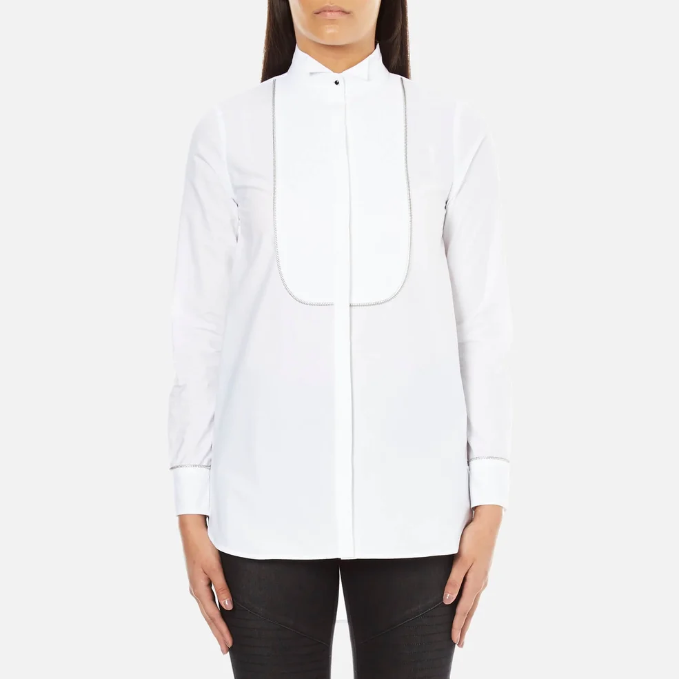 Karl Lagerfeld Women's Plastron Tunic Shirt - White Image 1