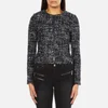 Karl Lagerfeld Women's Sparkle Boucle Jacket with Zip - Total Eclipse - Image 1