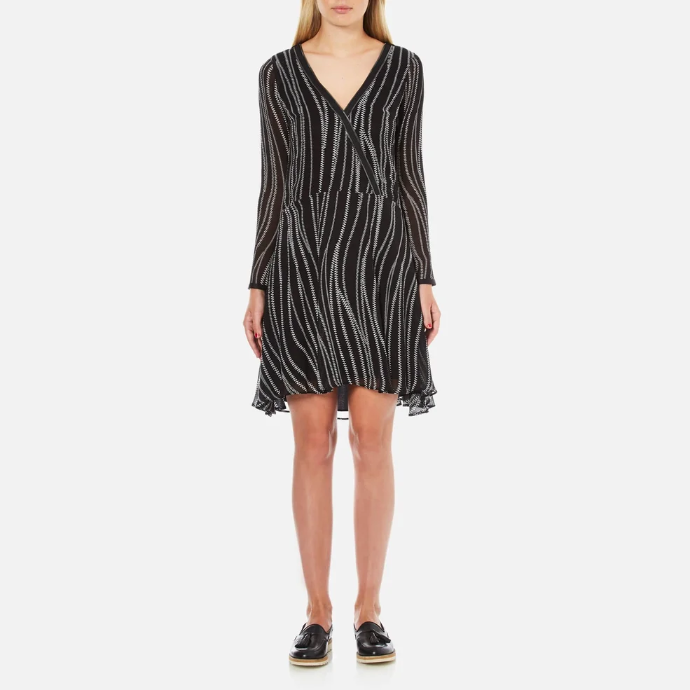 Karl Lagerfeld Women's Zipper Print Dress - Zipper Print Black Image 1