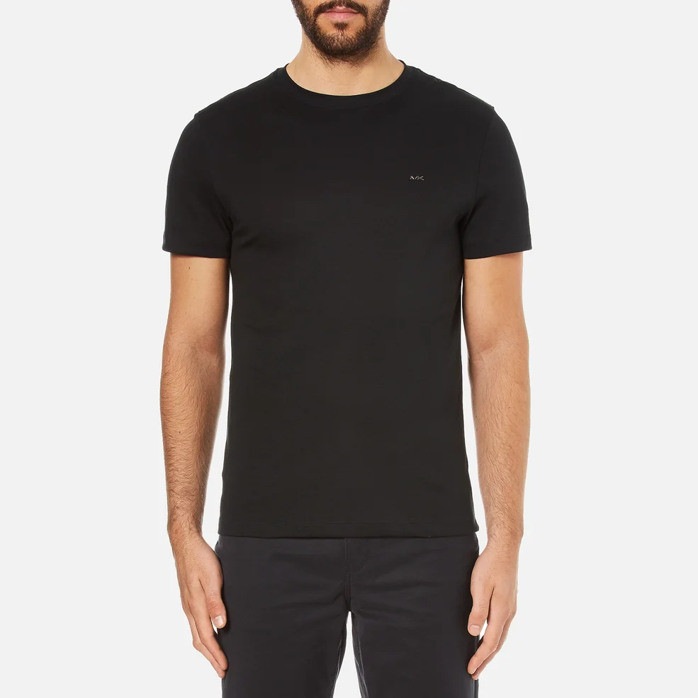 Michael Kors Men's Liquid Jersey Crew Neck Short Sleeve T-Shirt - Black Image 1
