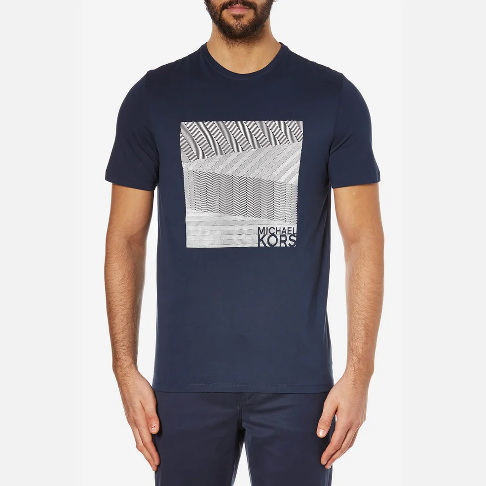 Michael Kors Men's Herringbone Graphic T-Shirt - Midnight Image 1