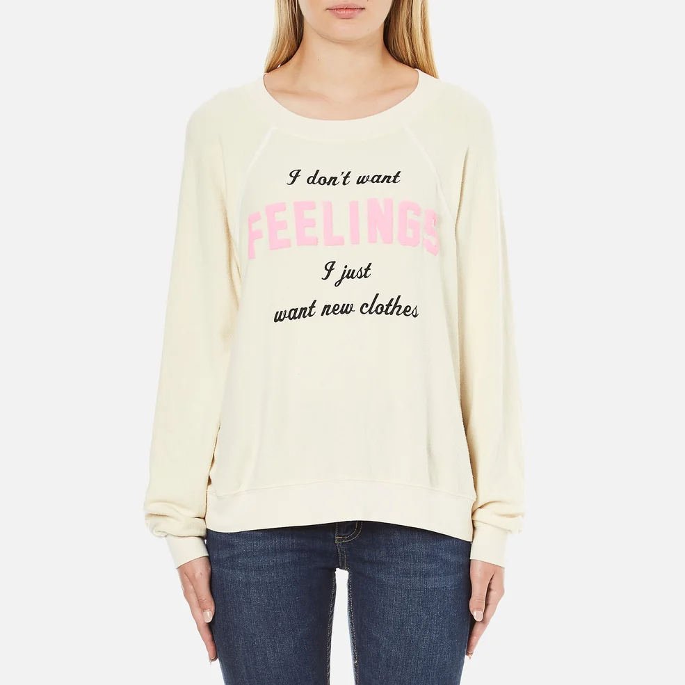 Wildfox Women's New Clothes Kims Sweatshirt - Vanilla Latte Image 1