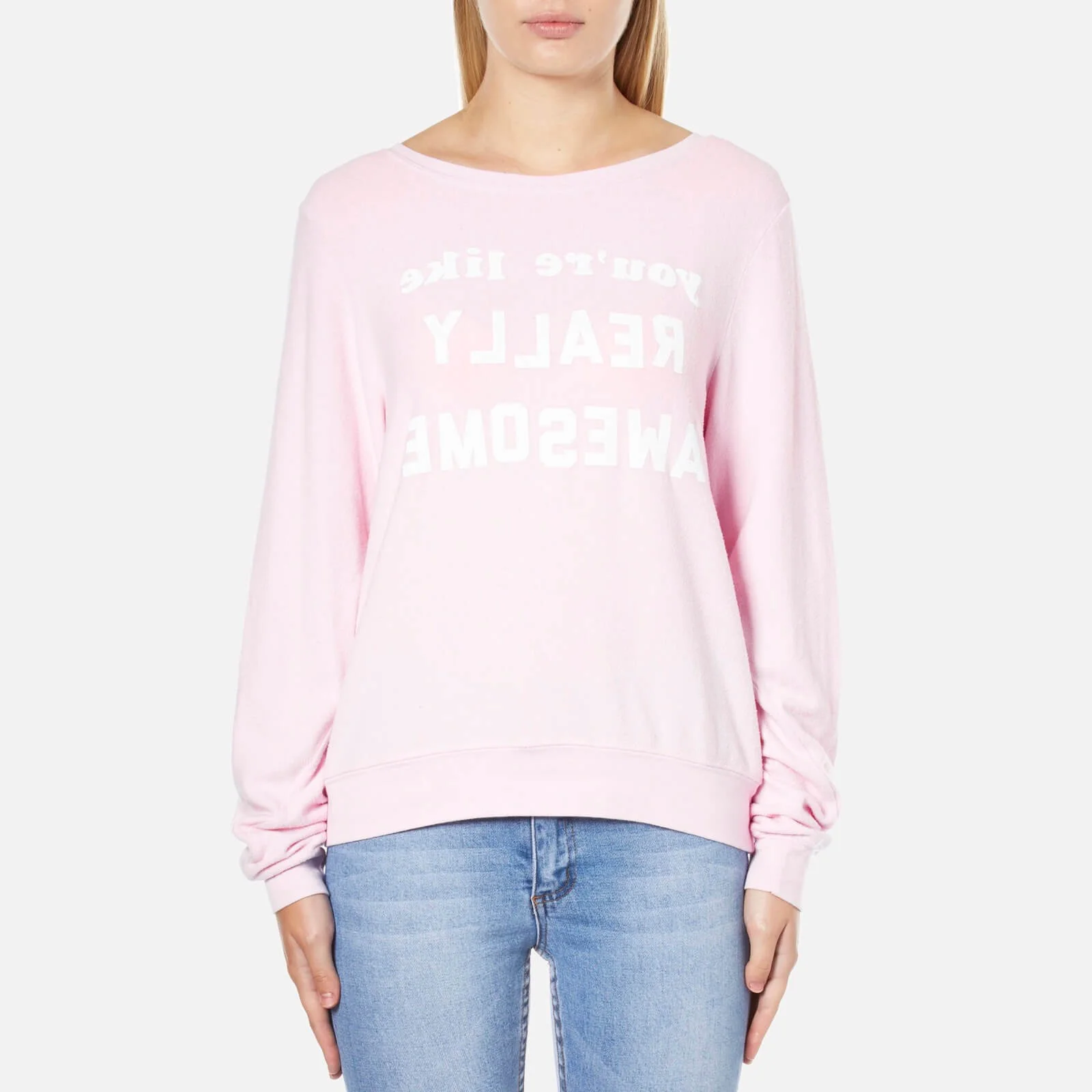 Wildfox Women's Really Awesome Baggy Beach Sweatshirt - Pouty Pink Image 1