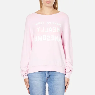 Wildfox Women's Really Awesome Baggy Beach Sweatshirt - Pouty Pink
