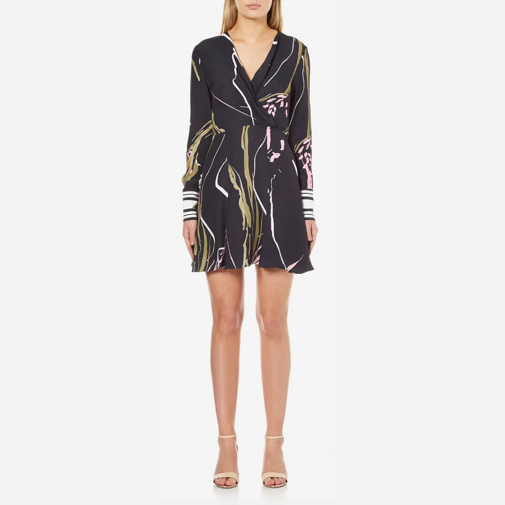 C/MEO COLLECTIVE Women's Been There Dress - Black Scarf Print Image 1