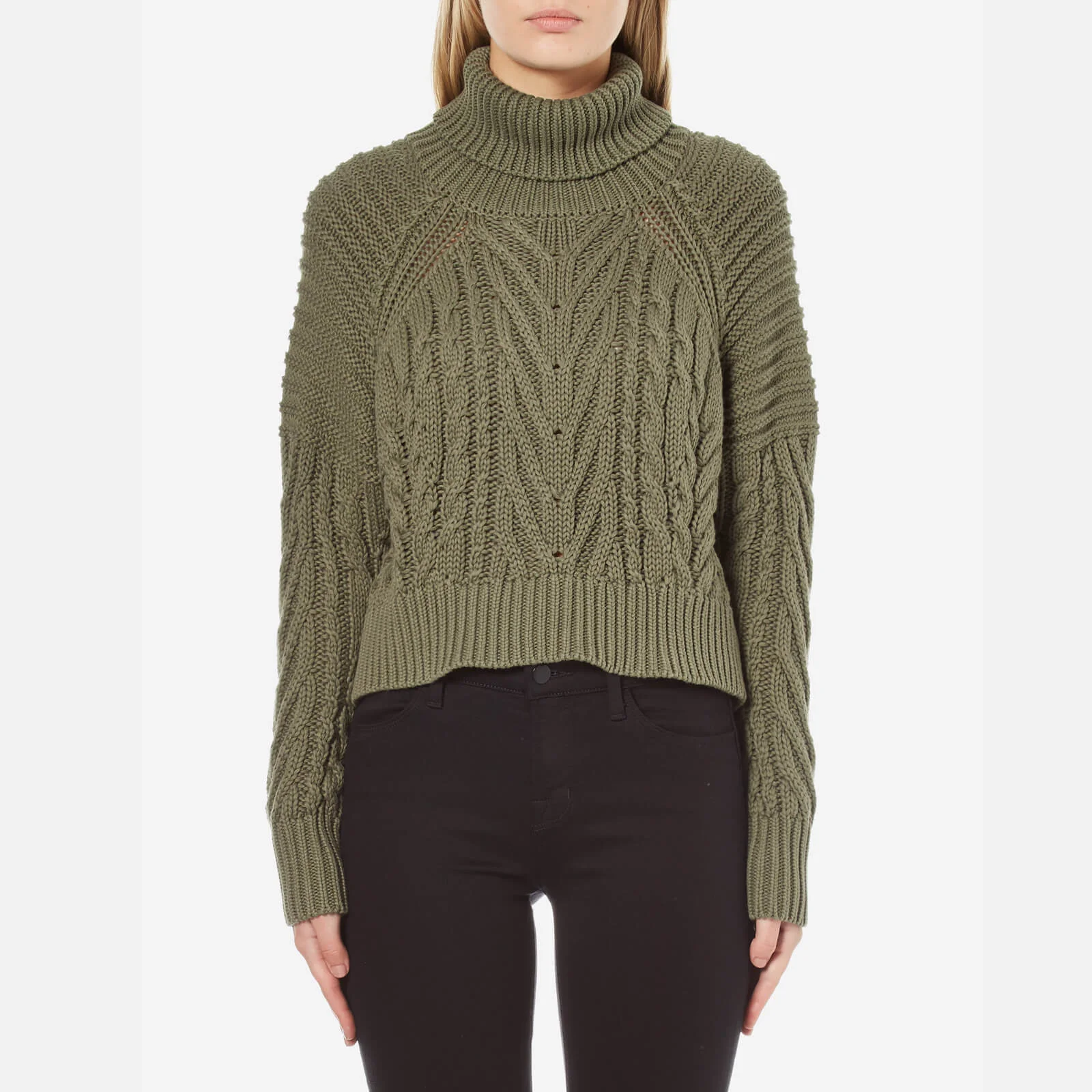 C/MEO COLLECTIVE Women's Two Can Win Jumper - Khaki Image 1