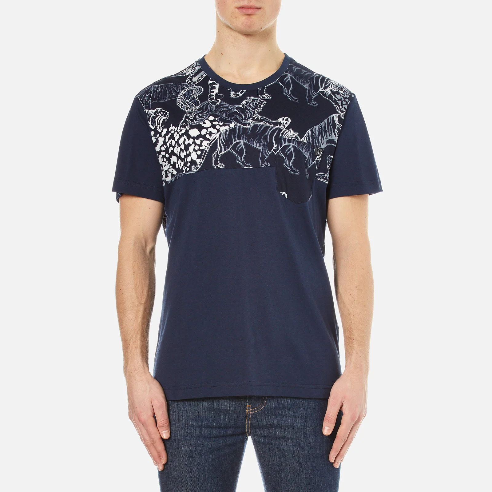 Versace Collection Men's All Over Print T-Shirt - Multi Image 1