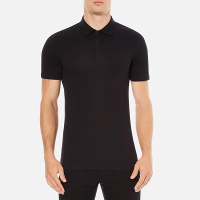 Versace Collection Men's Chest Logo Polo Shirt - Black