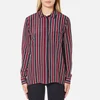 Ganni Women's Donaldson Silk Shirt - Cabernet Stripe - Image 1