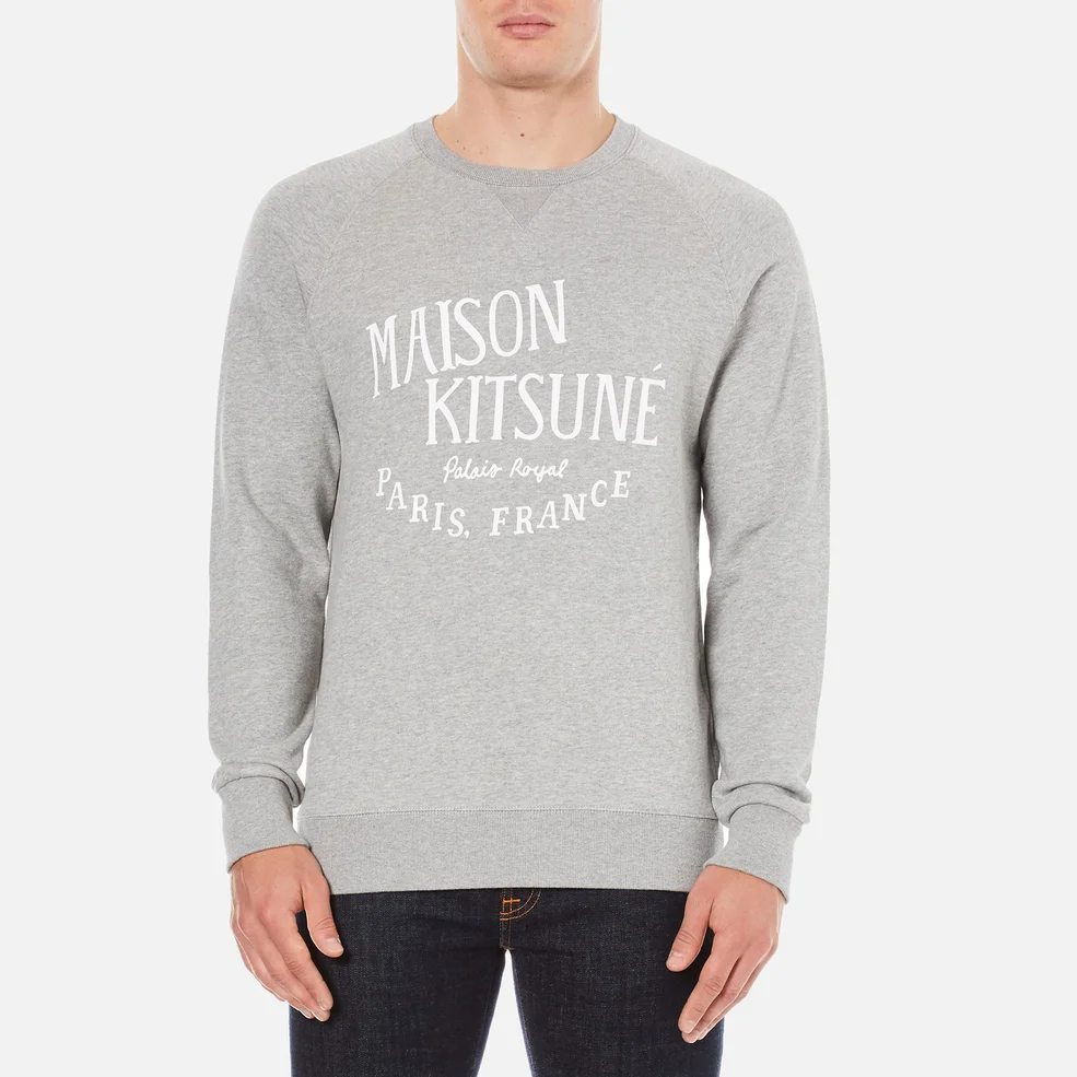 Maison Kitsuné Men's Palais Royal Sweatshirt - Grey Melange Image 1
