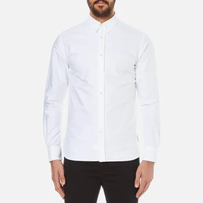 Maison Kitsuné Men's Classic Oxford Embroidery Shirt - White