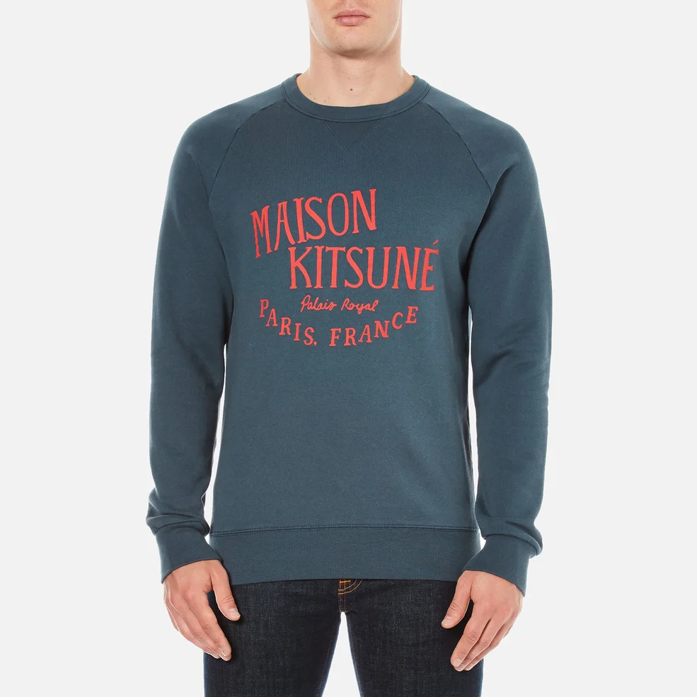 Maison Kitsuné Men's Palais Royal Sweatshirt - Blue Strom Image 1
