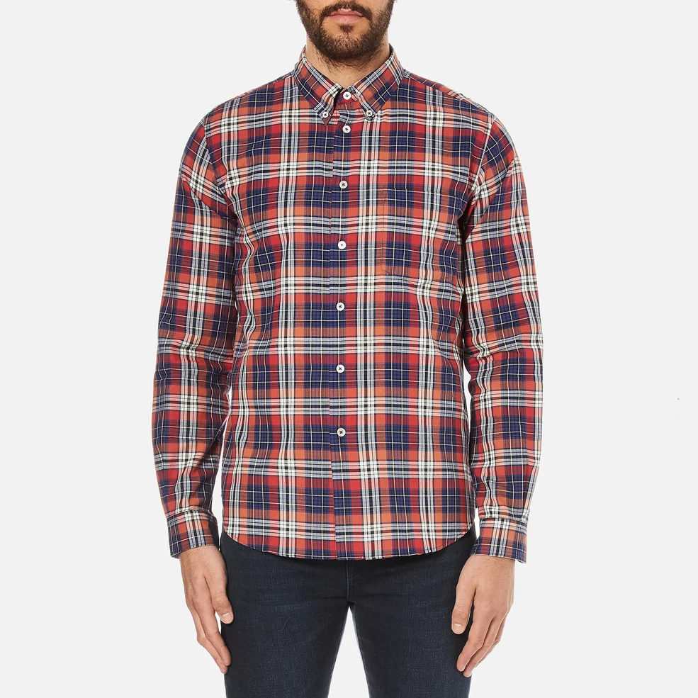 PS by Paul Smith Men's Checked Long Sleeve Shirt - Red Image 1