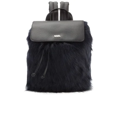 Karl Lagerfeld Women's K/Pop Fuzzi Backpack - Black