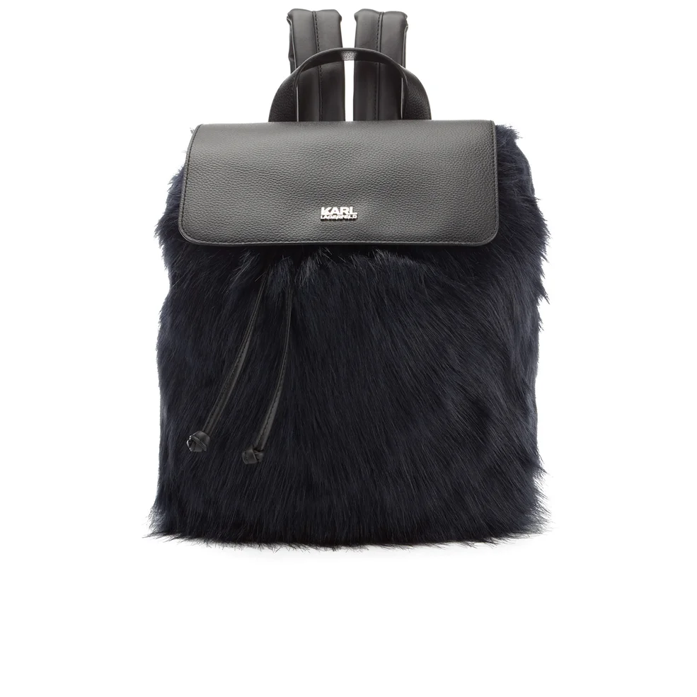 Karl Lagerfeld Women's K/Pop Fuzzi Backpack - Black Image 1