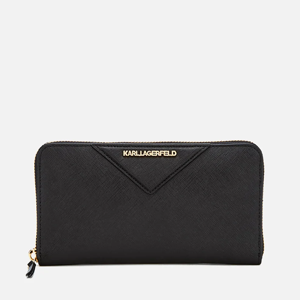 Karl Lagerfeld Women's K/Klassik Zip Around Wallet - Black Image 1