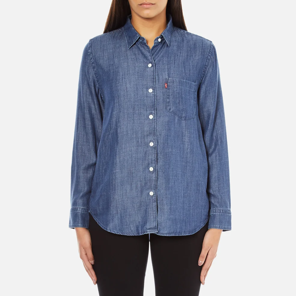 Levi's Women's Sidney 1 Pocket Boyfriend Shirt - Ocean Blue Image 1