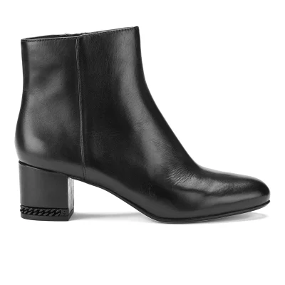 MICHAEL MICHAEL KORS Women's Sabrina Leather Mid Heeled Boots - Black