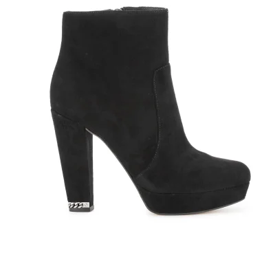 MICHAEL MICHAEL KORS Women's Sabrina Suede Heeled Ankle Boots - Black