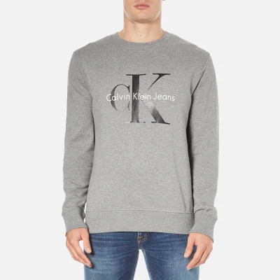 Calvin Klein Men's Crew Neck Sweatshirt - Mid Grey Heather
