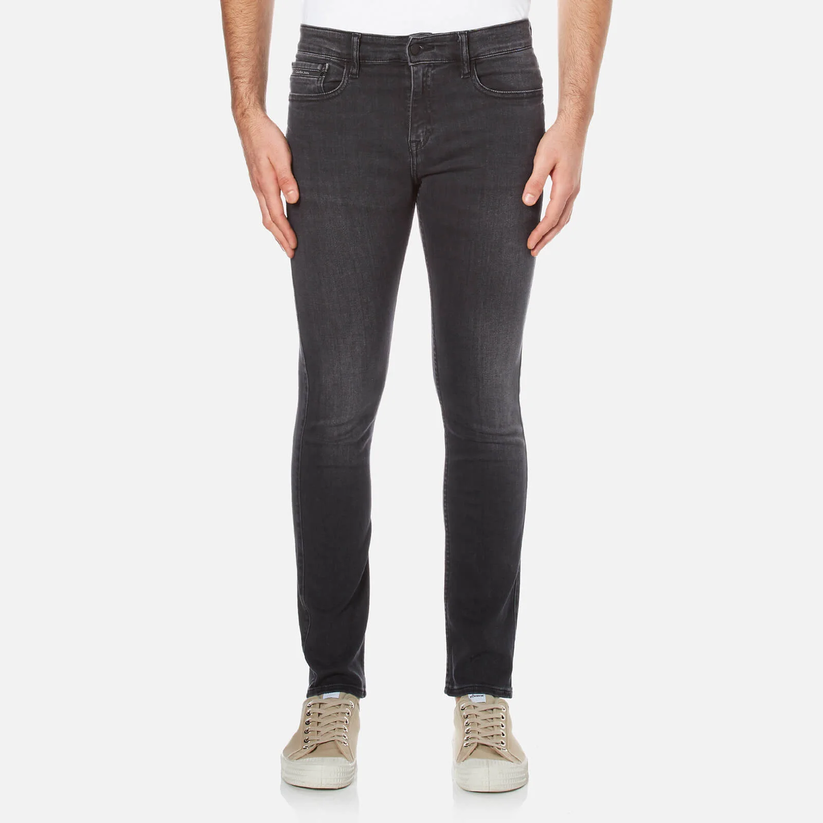 Calvin Klein Men's Super Skinny 5 Pocket Jeans - Elastic Black Image 1