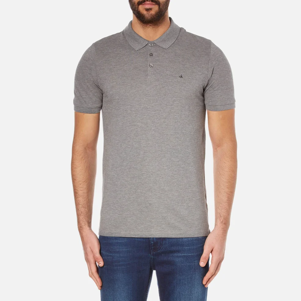 Calvin Klein Men's Paul Polo Shirt - Mid Grey Heather Image 1