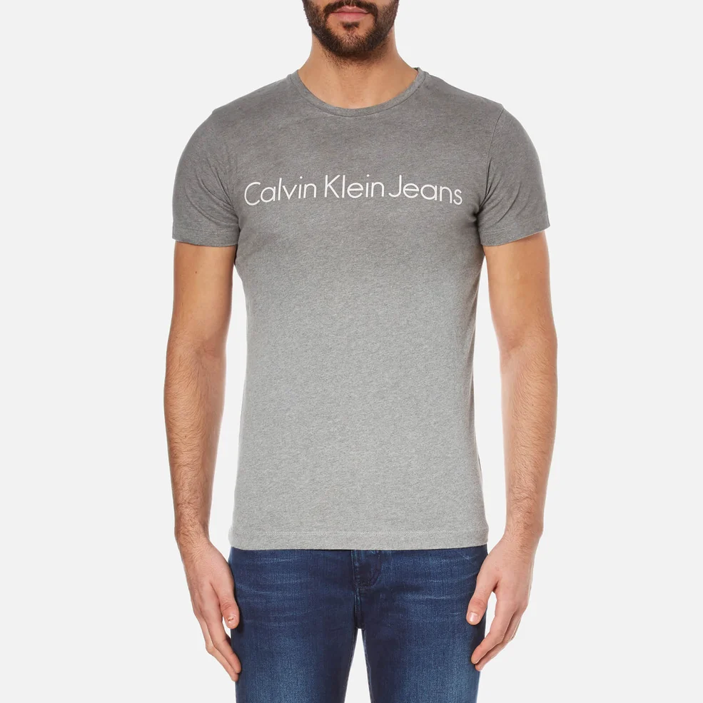 Calvin Klein Men's Tear Regular Fit T-Shirt - Silver Scone Image 1