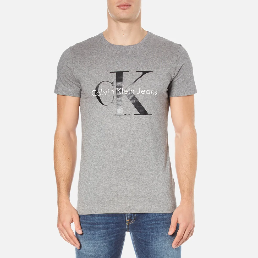 Calvin Klein Men's Re-Issue Crew Neck T-Shirt - Mid Grey Heather Image 1