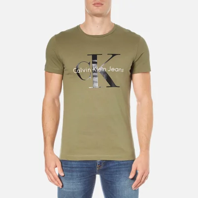 Calvin Klein Men's Re-Issue Crew Neck T-Shirt - Olive Knight