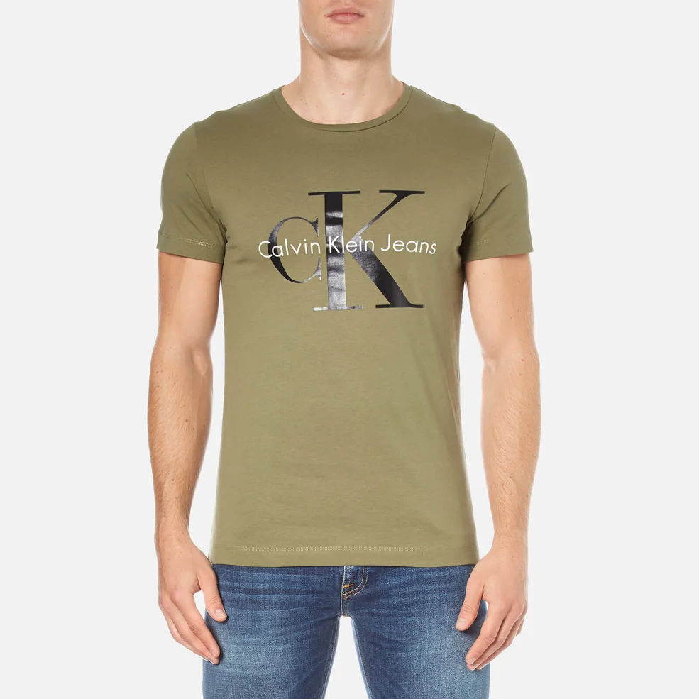 Calvin Klein Men's Re-Issue Crew Neck T-Shirt - Olive Knight Image 1