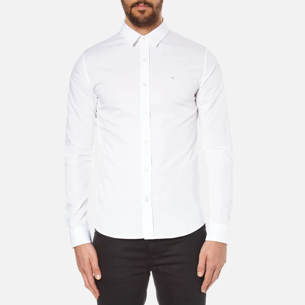 Calvin Klein Men's Wilbert Long Sleeve Shirt - Bright White Image 1