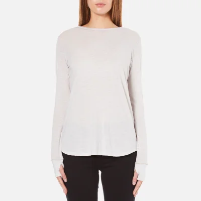 Helmut Lang Women's Long Sleeve Thumb Hole T-Shirt - White Melange