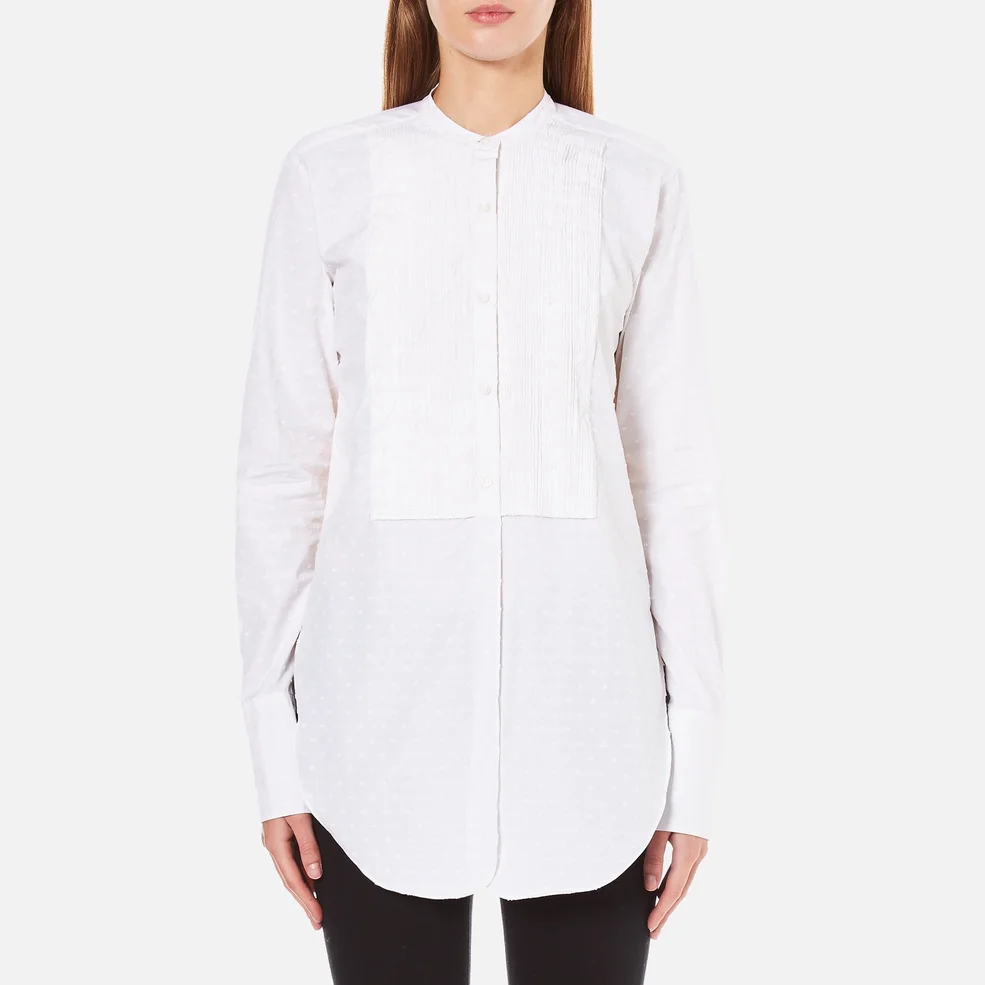 Helmut Lang Women's Raw Tuxedo Shirt - White/Multi Image 1
