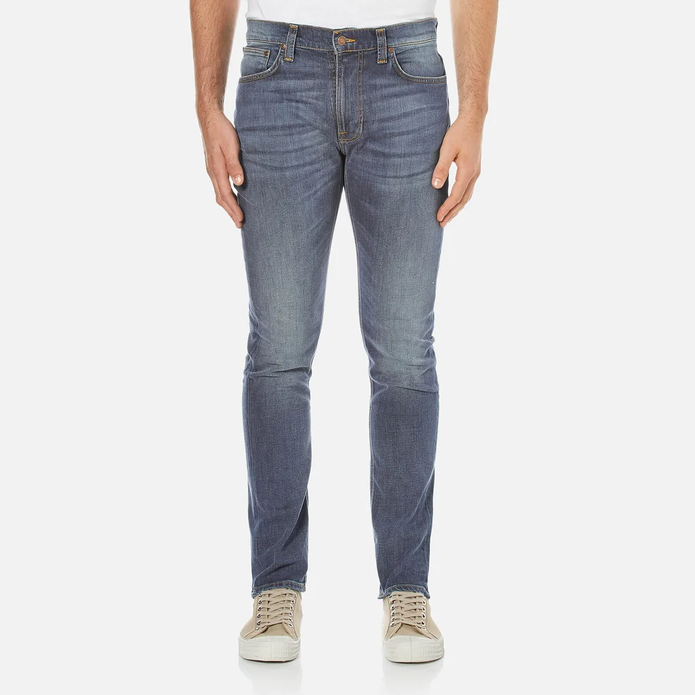 Nudie Jeans Men's Lean Dean Straight/Slim Fit Jeans - Indigo Throb Image 1