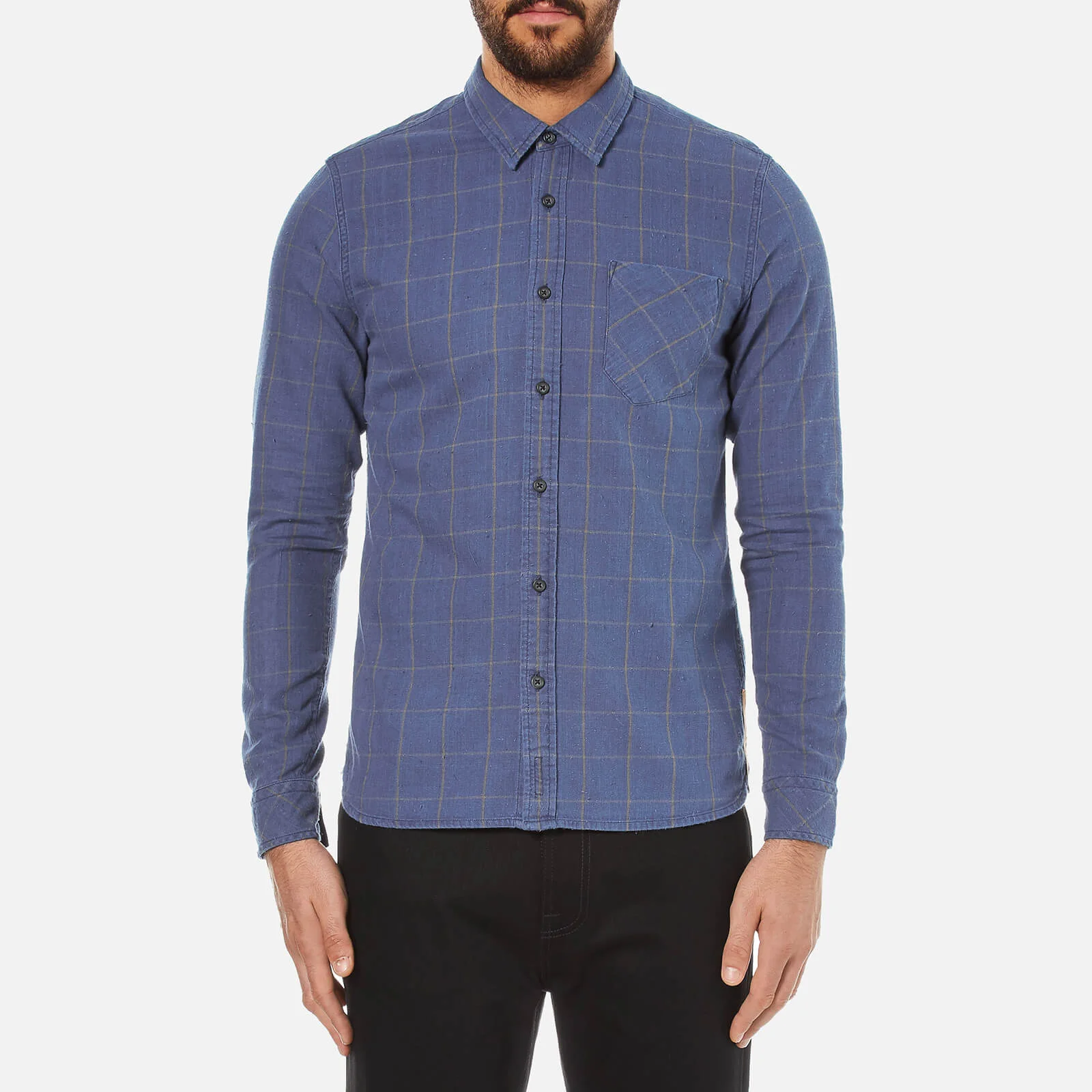Nudie Jeans Men's Henry Flannel Check Shirt - Indigo Image 1