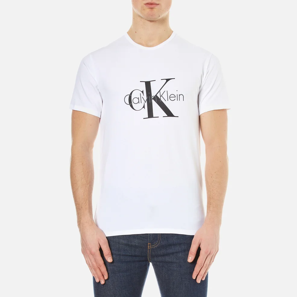 Calvin Klein Men's Large Logo T-Shirt - White Image 1