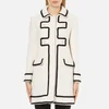 Boutique Moschino Women's Long Contrast Lightweight Coat - White - Image 1