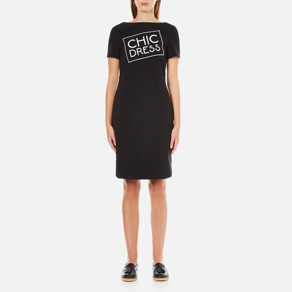 Boutique Moschino Women's Chic Dress T-Shirt Dress - Black Image 1