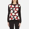 Boutique Moschino Women's Silk Heart Print Front Merion Jumper - Multi - Image 1