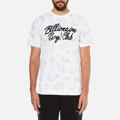 Billionaire Boys Club Men's Galaxy Astro Short Sleeve T-Shirt - White